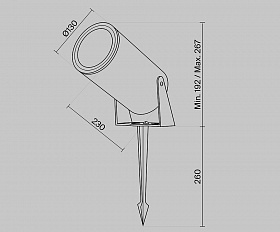 Ландшафтный светильник Bern Maytoni O050FL-L30W3K цвет Белый