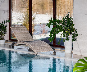 Шезлонг Agata Royal Family из искусственного ротанга, цвет бежевый