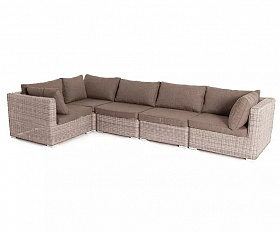 Диван трансформирующийся Лунго 4SIS из искусственного ротанга, цвет бежевый