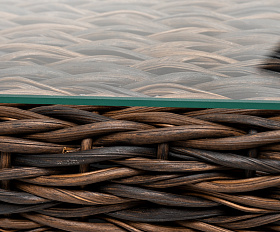 Капучино журнальный столик из искусственного ротанга (гиацинт), цвет коричневый