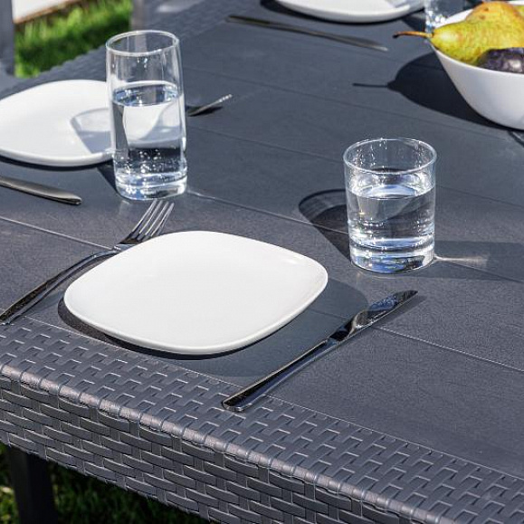 Обеденный комплект July L Royal Family из пластика, цвет графит фото 6