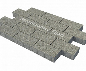 Тротуарная плитка Фабрика Готика Картано 300х150х60 мм Сильвер 10