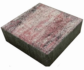 Тротуарная плитка Лидер 40 Квадрат Color Mix 60 мм Родонит