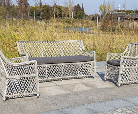 Плетеное кресло Латте 4SIS из искусственного ротанга, цвет бежевый