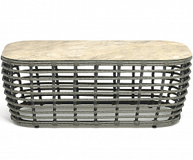 Ницца журнальный столик из искусственного ротанга, цвет серый