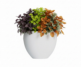 Кашпо Concretika Гира D50H43 Снежный