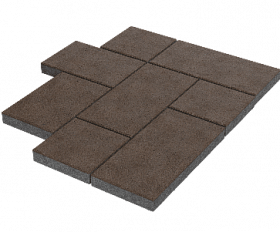 Тротуарная плитка Stellard Мозаика XL 60 мм Коричневый