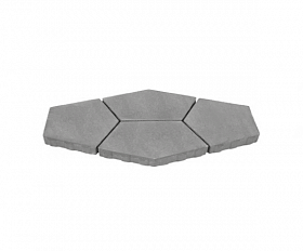 Тротуарная плитка Нобетек Квинта 3П8ф светло-серая