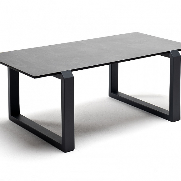 Варадеро журнальный стол из HPL 110х60 H43, каркас алюминий темно-серый (RAL 7024), цвет столешницы серый гранит фото 1