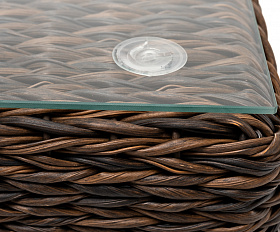 Лунго журнальный столик плетеный (гиацинт), цвет коричневый