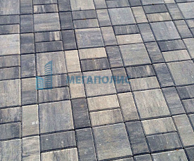 Тротуарная плитка Фабрика Готика Старый город 260х160х60, 160х160х60, 100х160х60 мм Монохром