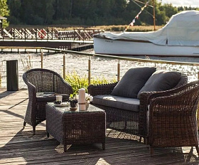 Лаунж-зона Кон Панна С 4SIS из искусственного ротанга, цвет коричневый