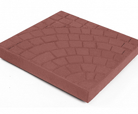 Тротуарная плитка Нобетек Квадрат 1КД5Ф красная