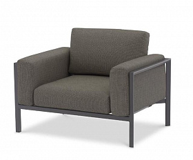 Комплект лаунж мебели Stockholm Brafritid, с креслом и столиком антрацит/серый, алюминий