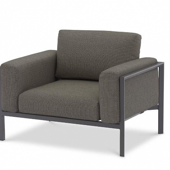 Комплект лаунж мебели Stockholm Brafritid, с креслом и столиком антрацит/серый, алюминий фото 3