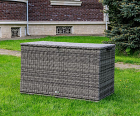 Сундук для хранения Karl 120 Royal Family из искусственного ротанга c колесиками, цвет серый
