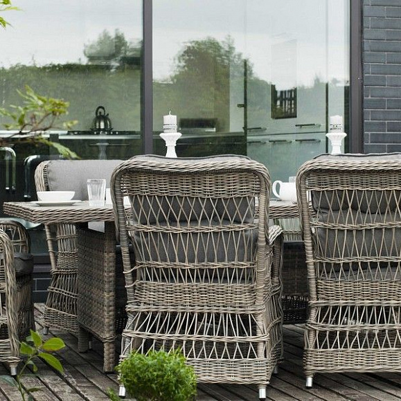 Обеденная группа Цесена 4SIS плетеная из искусственного ротанга фото 4