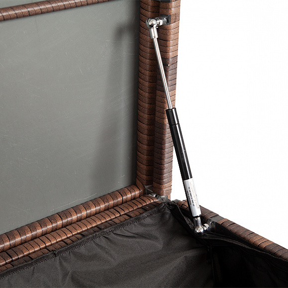 Порту сундук водонепроницаемый из искусственного ротанга, цвет коричневый фото 4