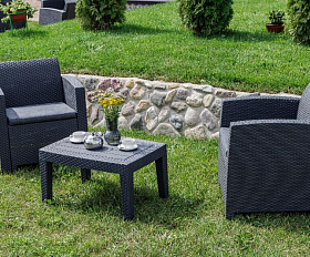 Обеденный комплект Lana XS Royal Family из пластика, цвет графит