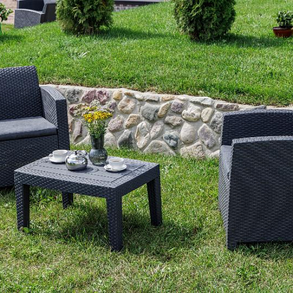 Обеденный комплект Lana XS Royal Family из пластика, цвет графит фото 4