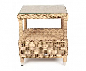 Столик кофейный Форио 4SIS из искусственного ротанга, цвет соломенный