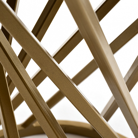 Сантьяго журнальный стол из HPL круглый Ø40 H55, каркас из стали золотой, цвет столешницы серый гранит фото 4