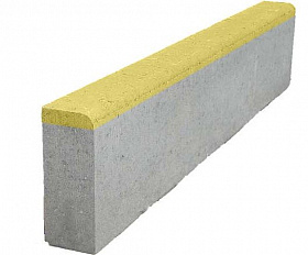 Бордюр тротуарный Лидер 40 1000х200х80 мм Частичный прокрас Желтый