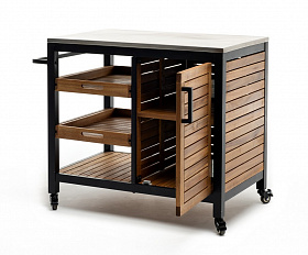 Стол сервировочный NOURD столешница нержавеющая сталь Joygarden