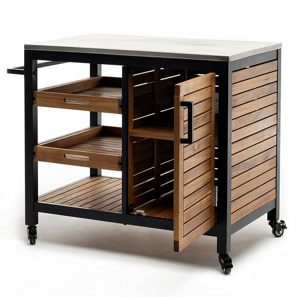 Стол сервировочный NOURD столешница нержавеющая сталь Joygarden фото 2