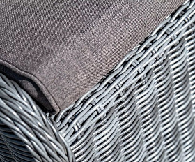 Плетеный пуф Толедо 4SIS из искусственного ротанга, цвет графит