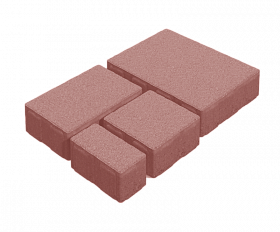 Тротуарная плитка Нобетек Новый город квартет 4НГК6Ф Красная