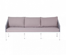 Диван трехместный Канны 4SIS из роупа (веревки), цвет светло-серый