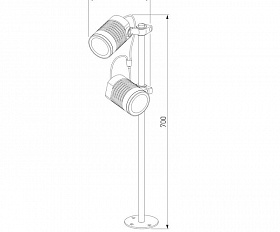 Уличный светильник Elektrostandard Landscape/2 041 FL LED черный