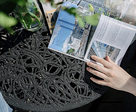 Стол Vitgarden Race Table d100 из базальта, цвет черный