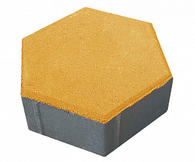 Тротуарная плитка 342 механический завод Шестигранник 80 мм Оранжевый