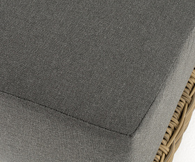 Капри кушетка из искусственного ротанга, цвет соломенный