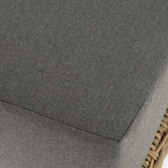 Капри кушетка из искусственного ротанга, цвет соломенный фото 7