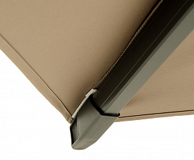 Римини зонт уличный 3х3м на боковой алюминиевой опоре, тент бежевый