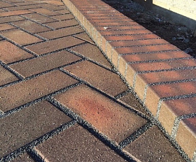 Тротуарная клинкерная брусчатка ЛСР Глазго 200х100х50 мм, темно-красный флешинг