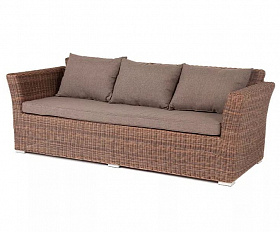 Диван трехместный Капучино 4SIS из искусственного ротанга, цвет коричневый