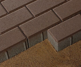 Брусчатка 342 механический завод Прямоугольник (кирпич) 200х100х40 мм Коричневый