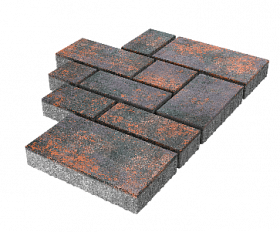 Тротуарная плитка Stellard Микс Сити 60 мм Браун