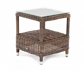 Столик кофейный Форио 4SIS из искусственного ротанга, цвет коричневый