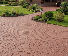 Клинкерная брусчатка ЛСР Эдинбург квадро R25 100х100х50 мм, темно-красный