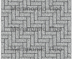 Тротуарная плитка Выбор Паркет Б.4.П.6 Стоунмикс Белый с черным