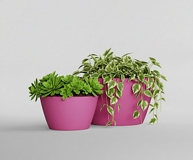 Кашпо Concretika Боул D80H45 Пинк 4010