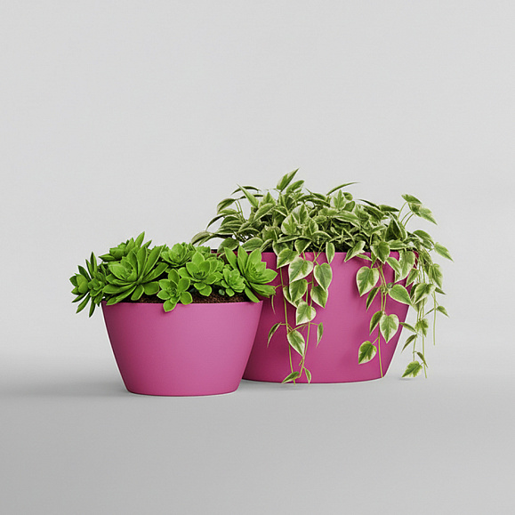 Кашпо Concretika Боул D80H45 Пинк 4010 фото 5