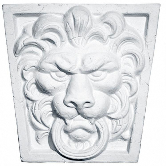 Замковый камень "Лев", цвет белый фото 1