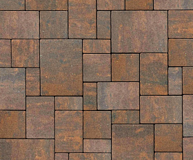 Тротуарная плитка Нобетек Новый город квартет 4НГК6Ф Колормикс №26 Орех