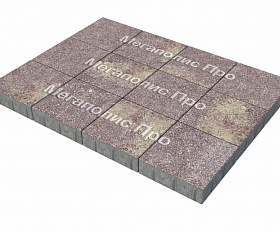 Тротуарная плитка Фабрика Готика Квадрат 300х300х60 мм Сансет FINERRO